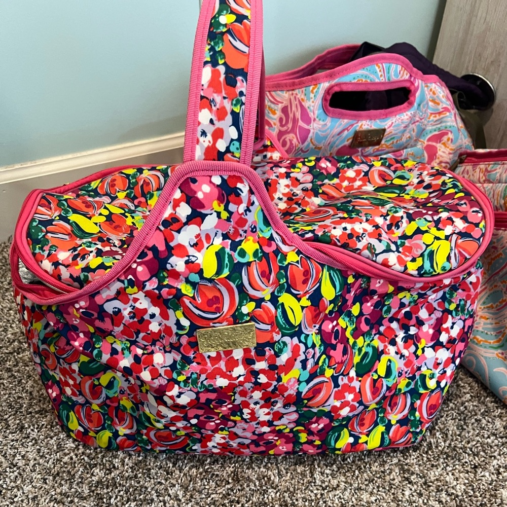 Lilly Pulitzer picnic basket bag